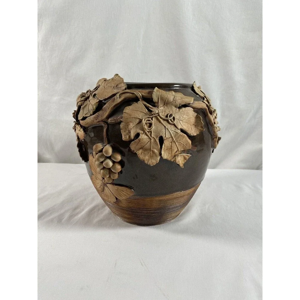 Antique Signed Pottery Mission Arts and Crafts VASE Cache Pot (Circa 1900-1915)